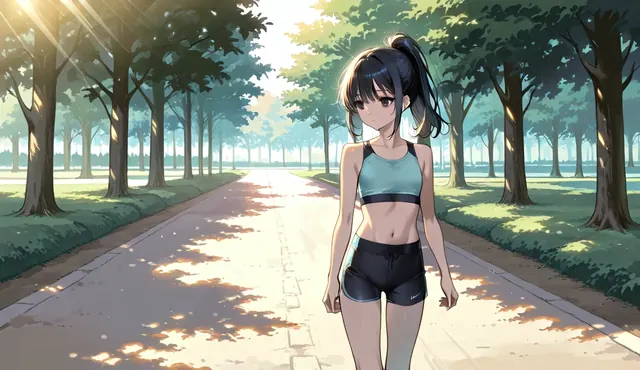 Anime illustration made with Anime Art AI, Dance Practice