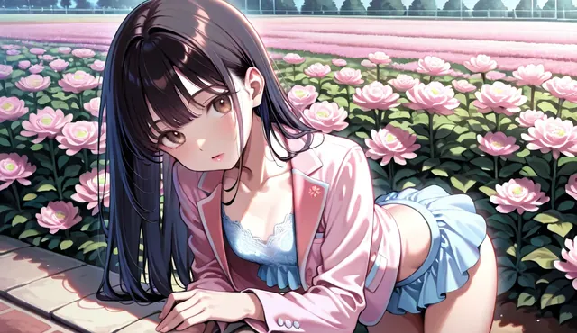 Anime illustration from Anime Art AI, Influencer Shoot scene